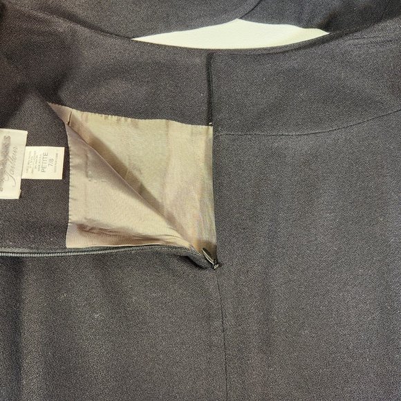 Compagnie Internationale Express Womens Black Jacket & Skirt Petite 7/8 WoolBlnd - Picture 12 of 15